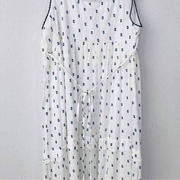 New! B.O.G Collective Band of Gypsies Touch the Sky Dot Woven Maxi Tiered Dress - Picture 9 of 12